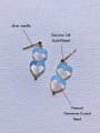 thumb Brass Heart Minimalist Handmade Beaded Drop Earring 1