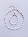 thumb Natural Round Shell Beads Chain Handmade Necklace 0
