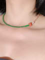 thumb Natural  Gemstone Crystal Beads Chain Handmade Beaded Christmas Series Necklace 1