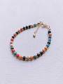 thumb Natural  Gemstone Crystal Beads Chain Multi Color Handmade Beaded Bracelet 0
