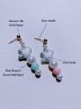 thumb Brass Enamel Irregular Minimalist Handmade Beaded Drop Earring 1