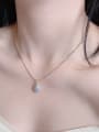 thumb Brass Imitation Pearl Water Drop Minimalist Beads Chain Necklace 1