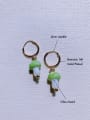 thumb Brass Enamel Mushroom Minimalist Handmade Beaded  Huggie Earring 3