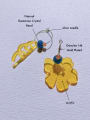 thumb Brass Acrylic Flower Minimalist Huggie Earring 3