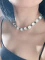 thumb Alloy Natural Stone Geometric Hip Hop Choker Necklace 2