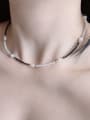 thumb N-STPE-0019 Natural  Gemstone Crystal Beads Chain  Handmade  Beaded Necklace 1