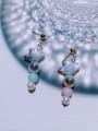 thumb Brass Enamel Irregular Minimalist Handmade Beaded Drop Earring 2