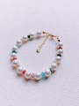 thumb Natural Round Shell Beads Chain Handmade Beaded Bracelet 0