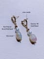 thumb Brass Natural Shell Beads Minimalist Handmade Beaded  Drop Earring 1