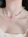thumb Natural Gemstone Crystal Beads Chain Handmade Necklace 1