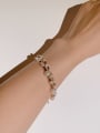thumb Natural Round Shell Beads Chain Handmade Beaded Bracelet 1