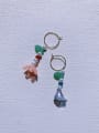 thumb Brass Natural Shell Beads Minimalist Handmade Beaded  Flowe  Drop Earring 0