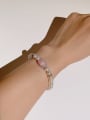 thumb Natural Round Shell Beads Chain Handmade Beaded Bracelet 1