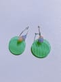 thumb Brass Acrylic Geometric Minimalist Handmade Huggie Earring 3