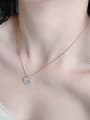 thumb Brass Shell Heart Minimalist  Beads Chain Necklace 1