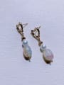 thumb Brass Natural Shell Beads Minimalist Handmade Beaded  Drop Earring 0