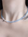 thumb N-STPE-0018 Natural  Gemstone Crystal Beads Chain  Handmade Beaded Necklace 1
