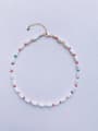 thumb Natural Round Shell Beads Chain Handmade Necklace 3