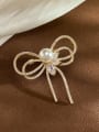 thumb Brass Miyuki Millet Bead White Stone Bowknot Minimalist Pins & Brooches 2