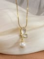 thumb Brass Miyuki Millet Bead White Butterfly Minimalist Locket Necklace 1