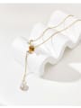 thumb Dainty Flower Brass Miyuki Millet Bead Gold Stone Earring and Necklace Set 3