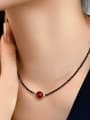 thumb Copper Alloy Miyuki Millet Bead Black Stone Water Drop Minimalist Beaded Necklace 1
