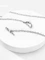 thumb Brass Silver Minimalist Link Necklace 2
