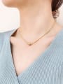 thumb 925 Sterling Silver Gold Round Minimalist Link Necklace 4
