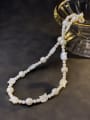thumb 925 Sterling Silver Shell White Glass beads Animal Dainty Beaded Necklace 1
