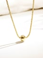 thumb 925 Sterling Silver Gold Round Minimalist Link Necklace 0
