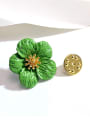thumb Zinc Alloy Green Enamel Flower Minimalist Pins & Brooches 2