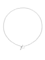 thumb Brass Silver Minimalist Link Necklace 0