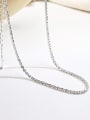 thumb 925 Sterling Silver White Minimalist Link Necklace 1