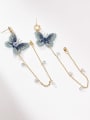 thumb Alloy Miyuki Millet Bead White Butterfly Minimalist Drop Earring 3