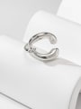 thumb 925 Sterling Silver Silver Oval Minimalist Band Ring 0