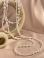 thumb Brass White Classic Beaded Necklace 1