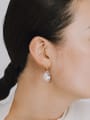 thumb Brass Cubic Zirconia White Star Minimalist Stud Earring 3