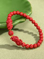thumb Alloy Miyuki Millet Bead Red Stone Minimalist Handmade Beaded Bracelet 2