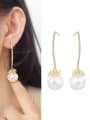 thumb Brass Miyuki Millet Bead Yellow Stone Water Drop Minimalist Stud Earring 1