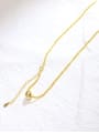 thumb 925 Sterling Silver Gold Round Minimalist Link Necklace 2