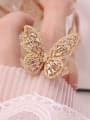 thumb Brass Cubic Zirconia White Butterfly Dainty Band Ring 4