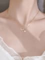 thumb 925 Sterling Silver Cubic Zirconia Gold Star Minimalist Link Necklace 2