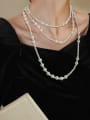 thumb Brass White Classic Beaded Necklace 3