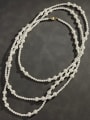 thumb Brass White Classic Beaded Necklace 0
