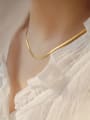 thumb 925 Sterling Silver Gold Minimalist Link Necklace 0