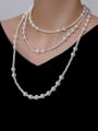 thumb Brass White Classic Beaded Necklace 4