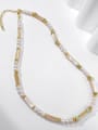 thumb Alloy Miyuki Millet Bead White Rainbow Artisan Cuban Necklace 1