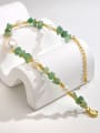 thumb Brass Freshwater Pearl Green Water Drop Artisan Handmade Beaded Bracelet 4