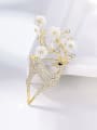 thumb Brass Cubic Zirconia White Deer Dainty Pins & Brooches 2