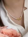 thumb Brass Miyuki Millet Bead White Palm Minimalist Beaded Necklace 0